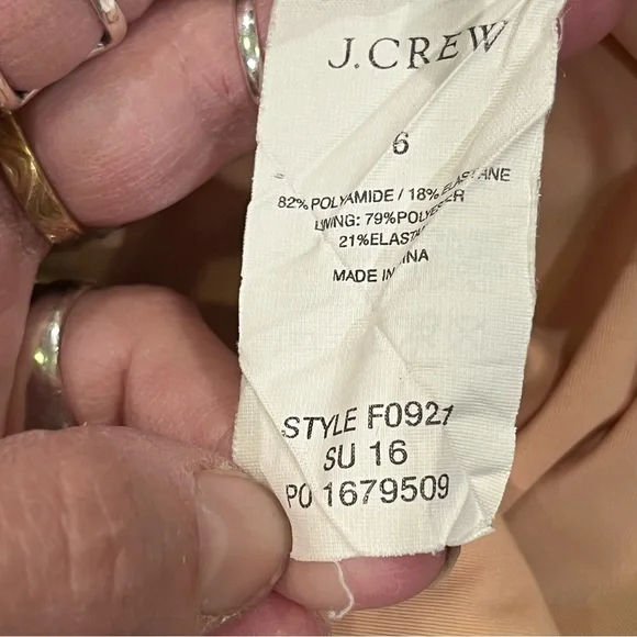 J. Crew One-shoulder One-piece Swimsuit in Classic Stripe Nautical Coastal Sz 6 - Picture 8 of 9